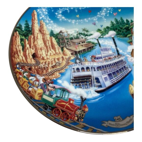 Walt Disney World Plates 25th Anniversary Collector Bradford Exchange Mickey - Picture 11 of 16